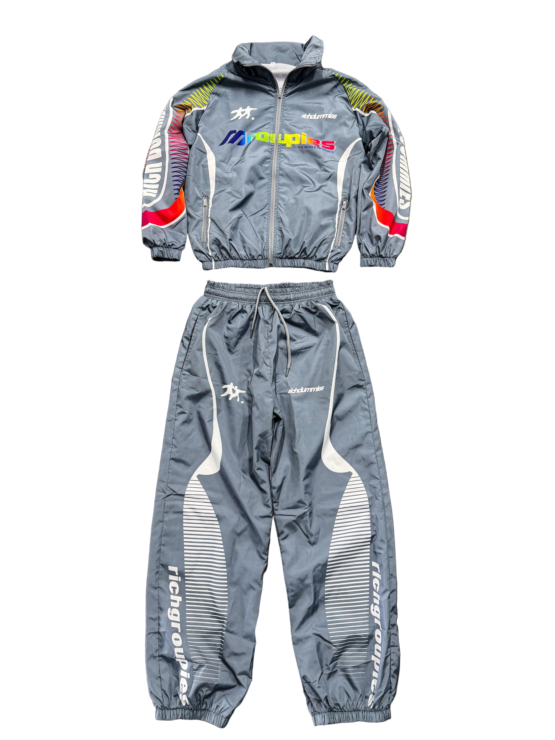Retro Sports Windbreaker Gray